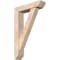 Ekena Millwork Traditional Slat Smooth Bracket w/ Offset Brace, Douglas Fir, 5 1/2"W x 22"D x 34"H BKT0604X22X34TRA06SDF - alternate 1